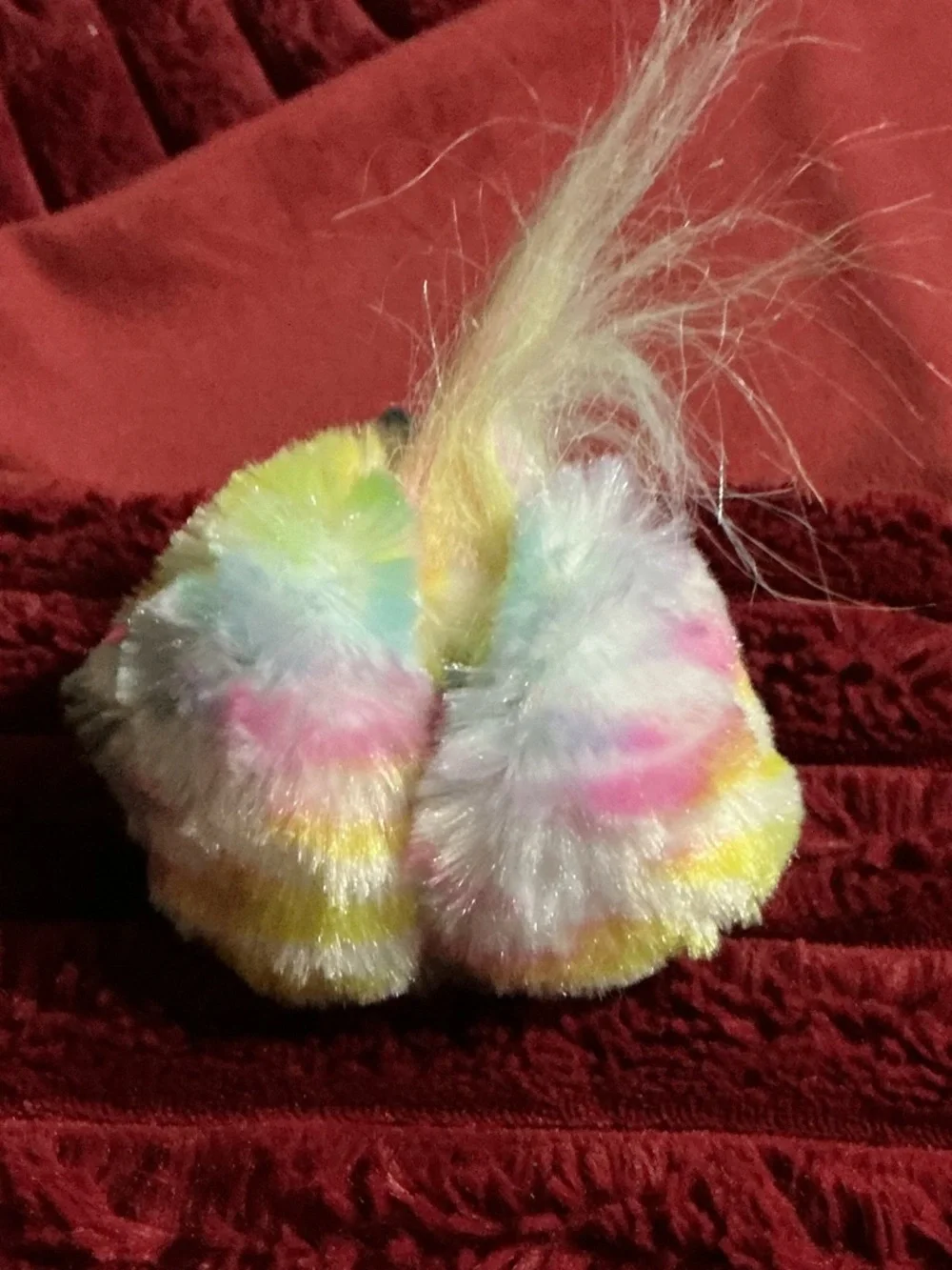 Plush Talking Furby Small Kids Toy with Rainbow Fur and Big Eyes